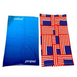 Unisex Neck Gaiters Propel blue American Flag Ski Mask Mouth Cover lightweight